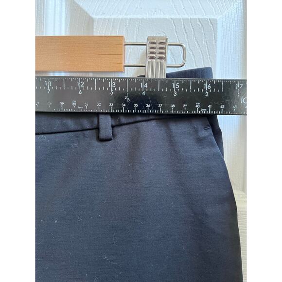 Theory Black Treeca 2 Double Stretch Cotton Blend Slim Pant Size 10 Office - Picture 10 of 15